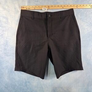 Soybu Focus Mens Black Active Performance Shorts Size 32 Stretch Flat Front‎